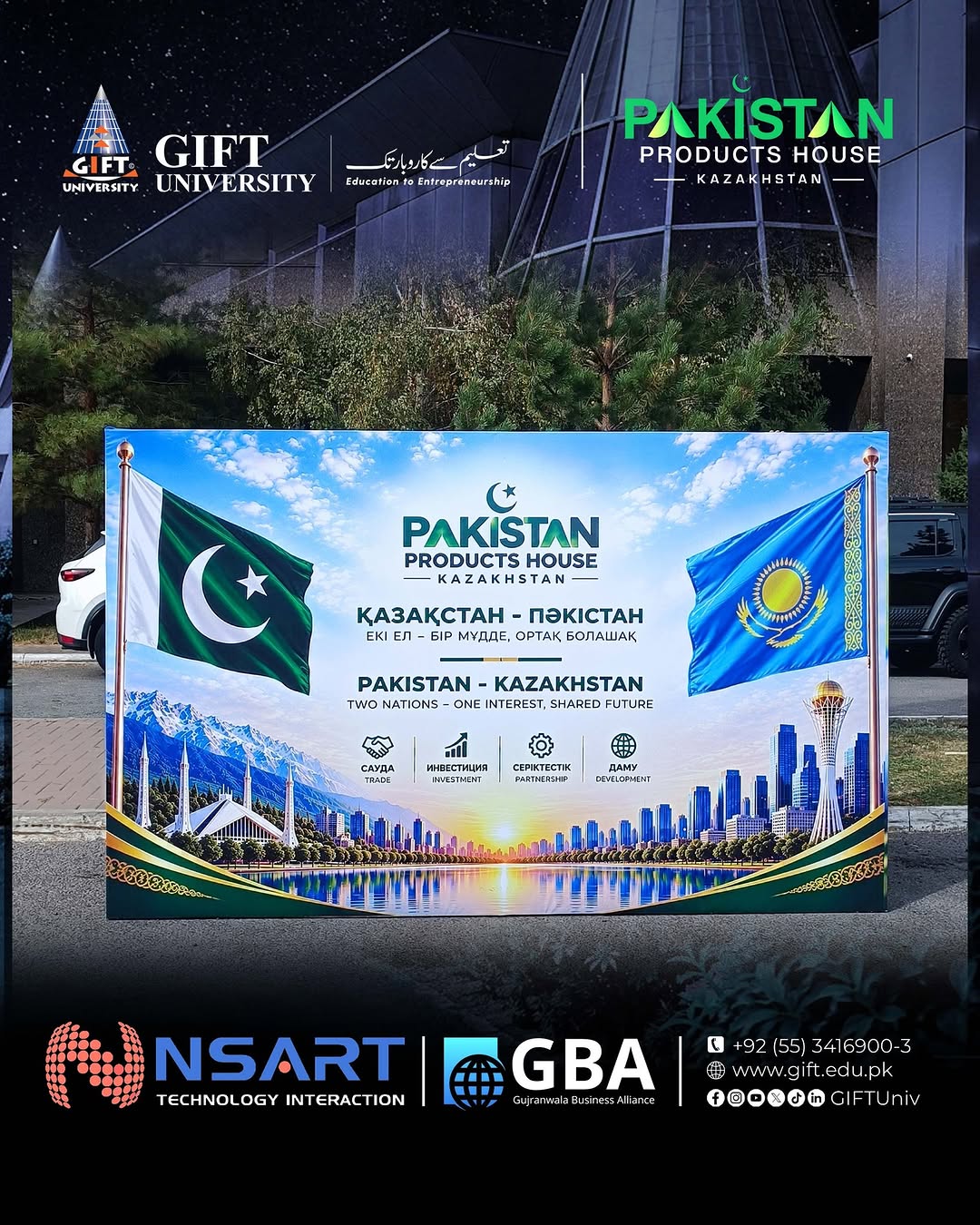 GIFT University joins Pakistan Products House in Kazakhstan